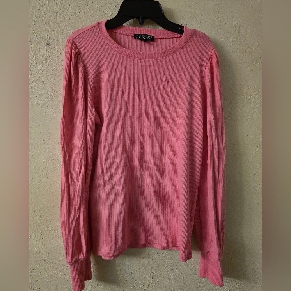 J. Crew Vibrant Pink Long Sleeve Tee